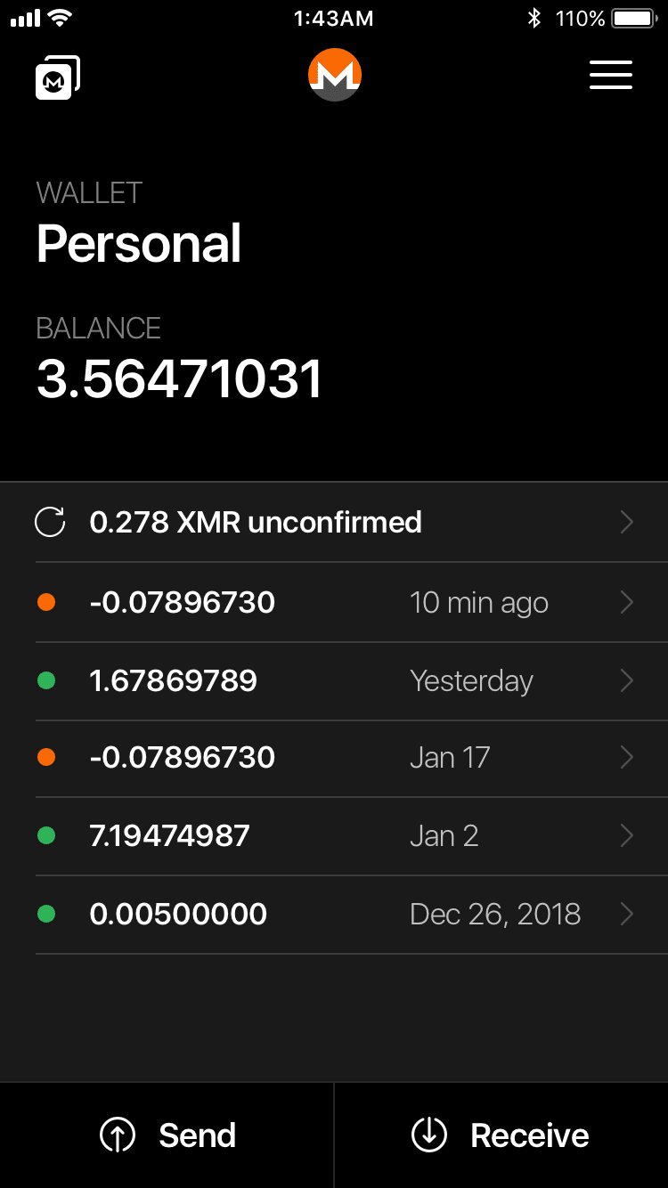 Monero app concept