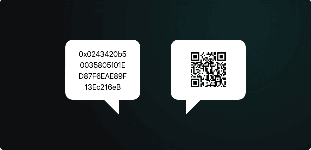 Sharing a cryptocurrencies address