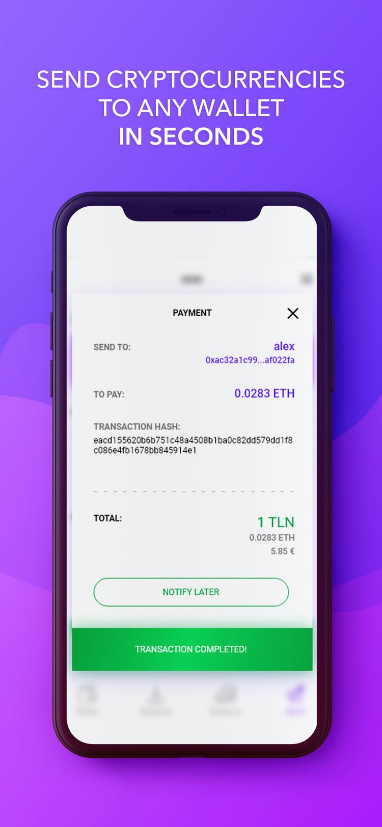 Transaction details in the Citowise app.